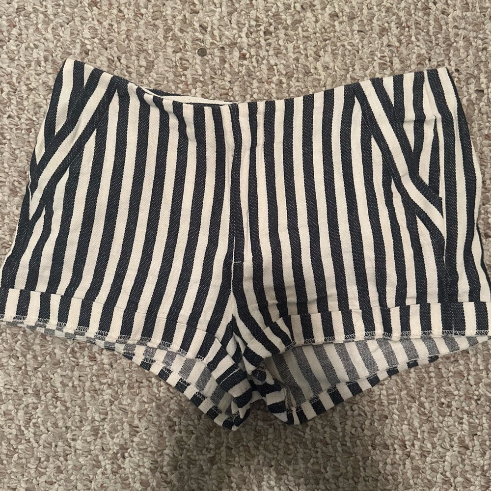 Banana Republic Navy and White Striped Shorts
